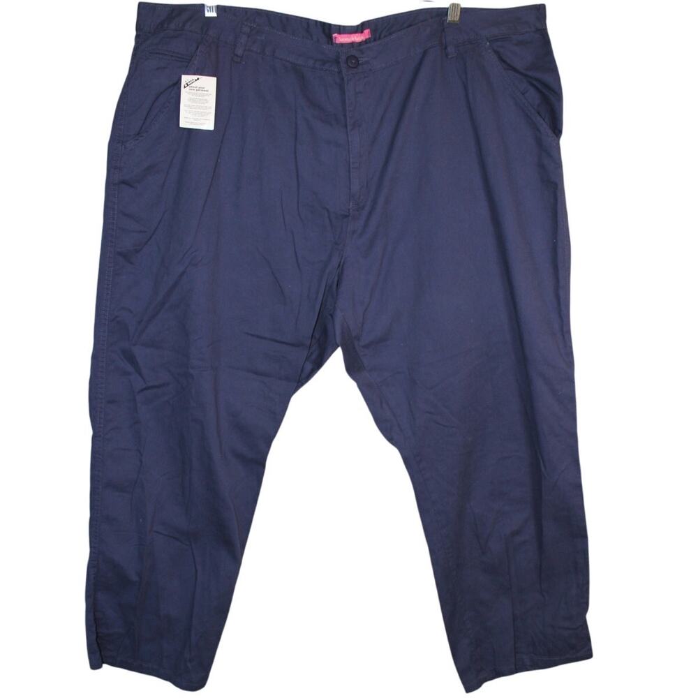 Woman‎ Within NWT, Blue Button/Zip Pants Size 30W
